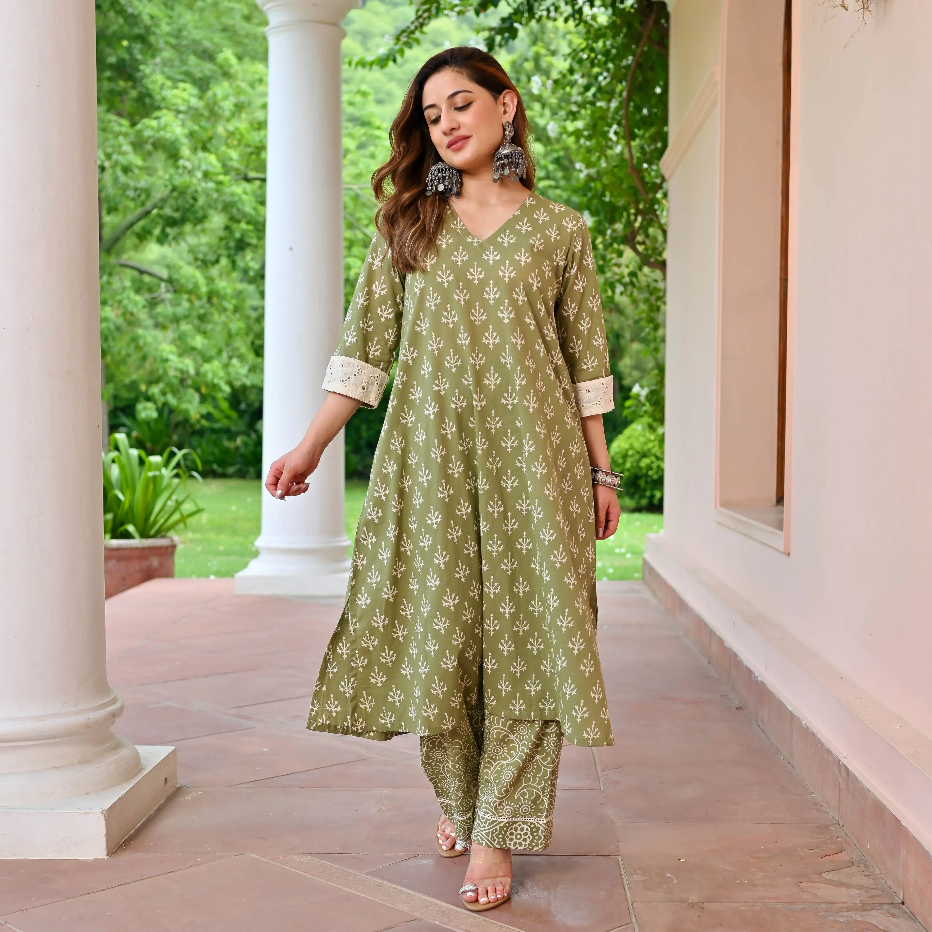 Radhika Green Matching Set