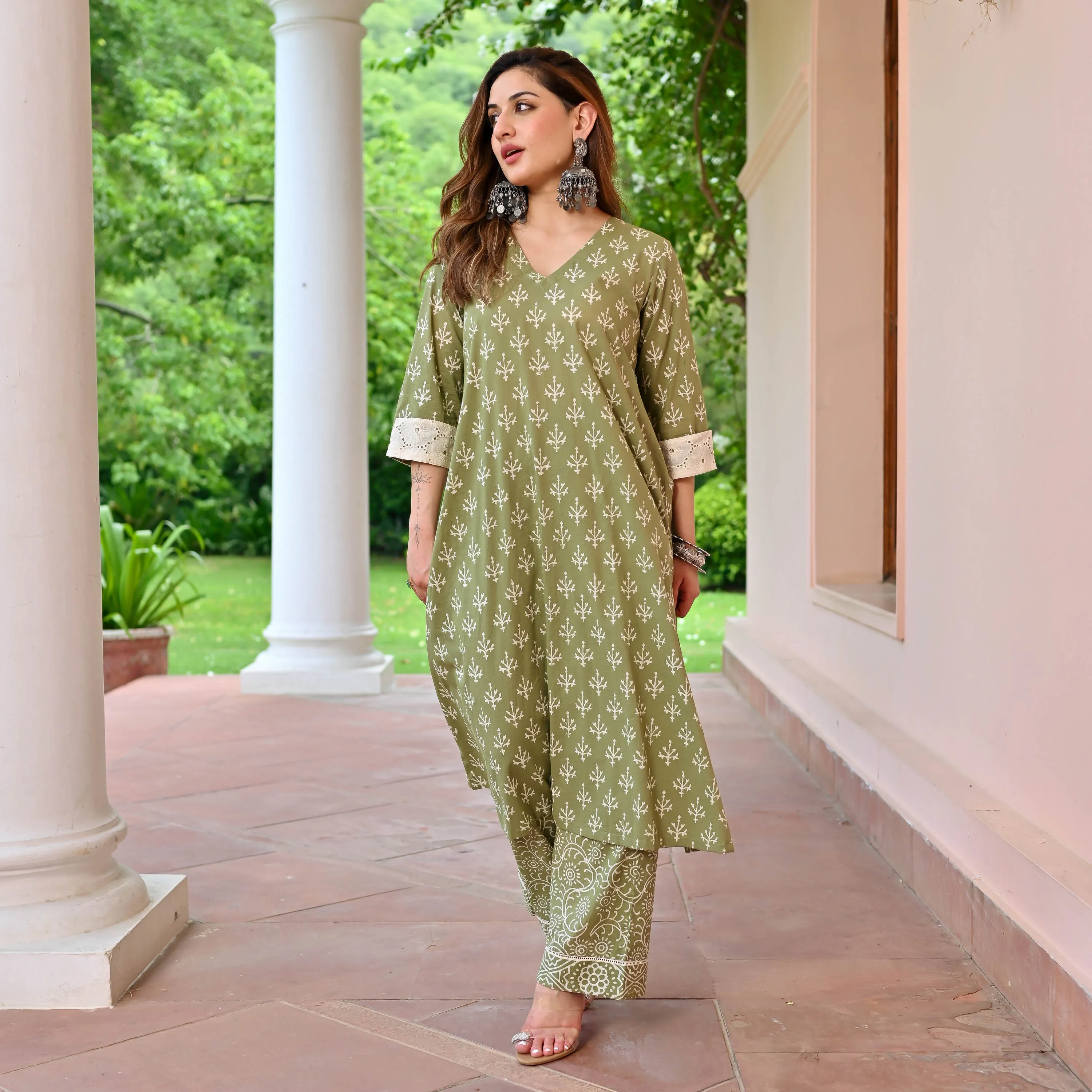 Radhika Green Matching Set