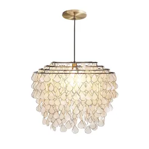 Teardrop Capiz Chandelier