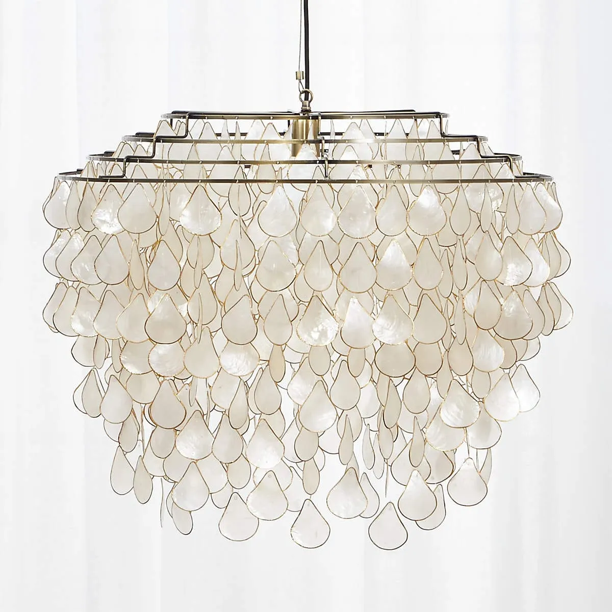 Teardrop Capiz Chandelier