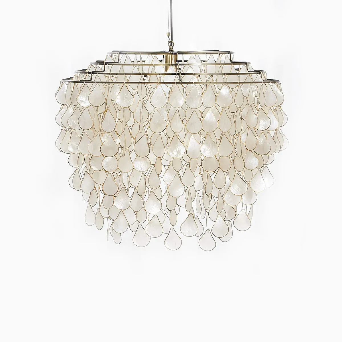 Teardrop Capiz Chandelier