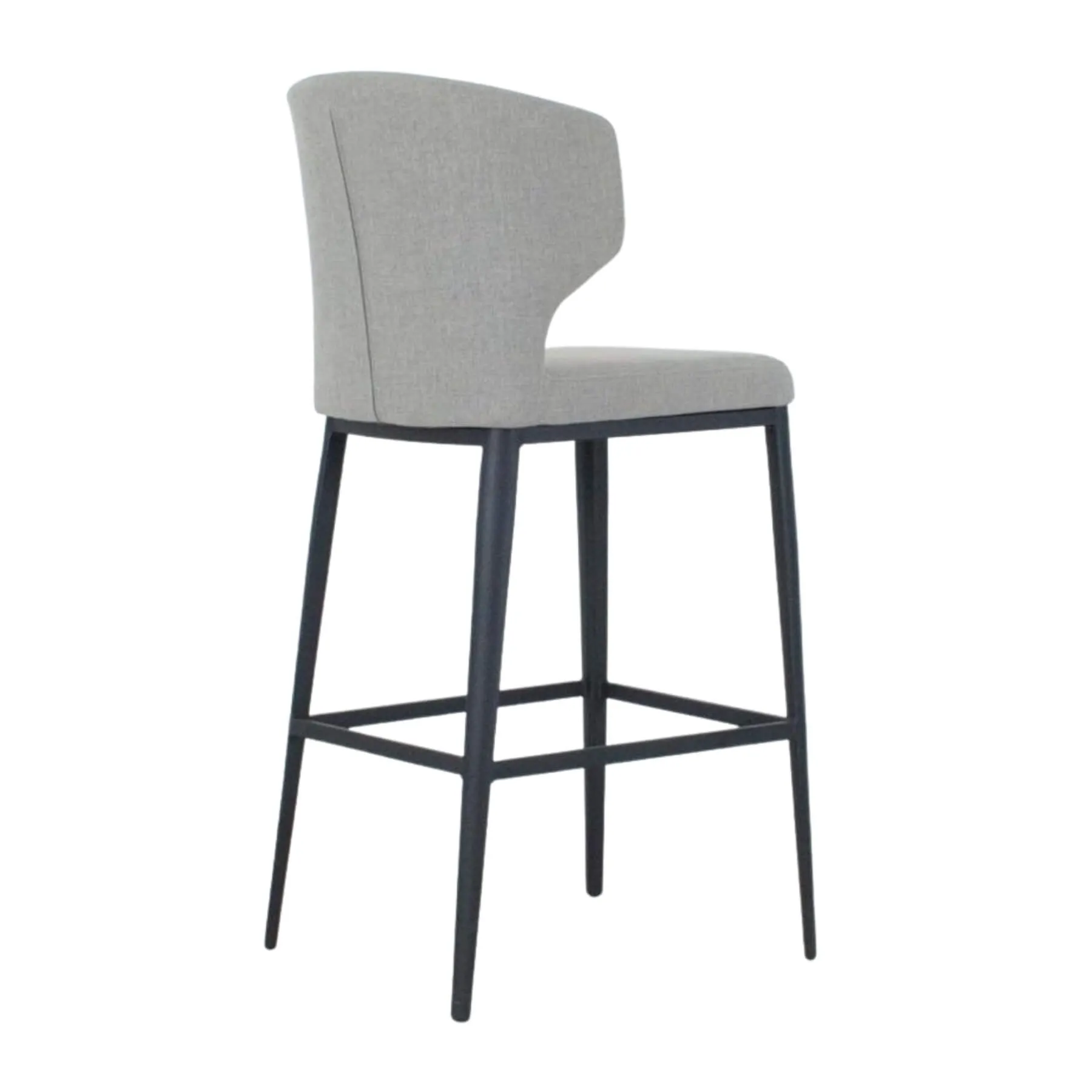 Thurston Fabric Stool With Metal Base