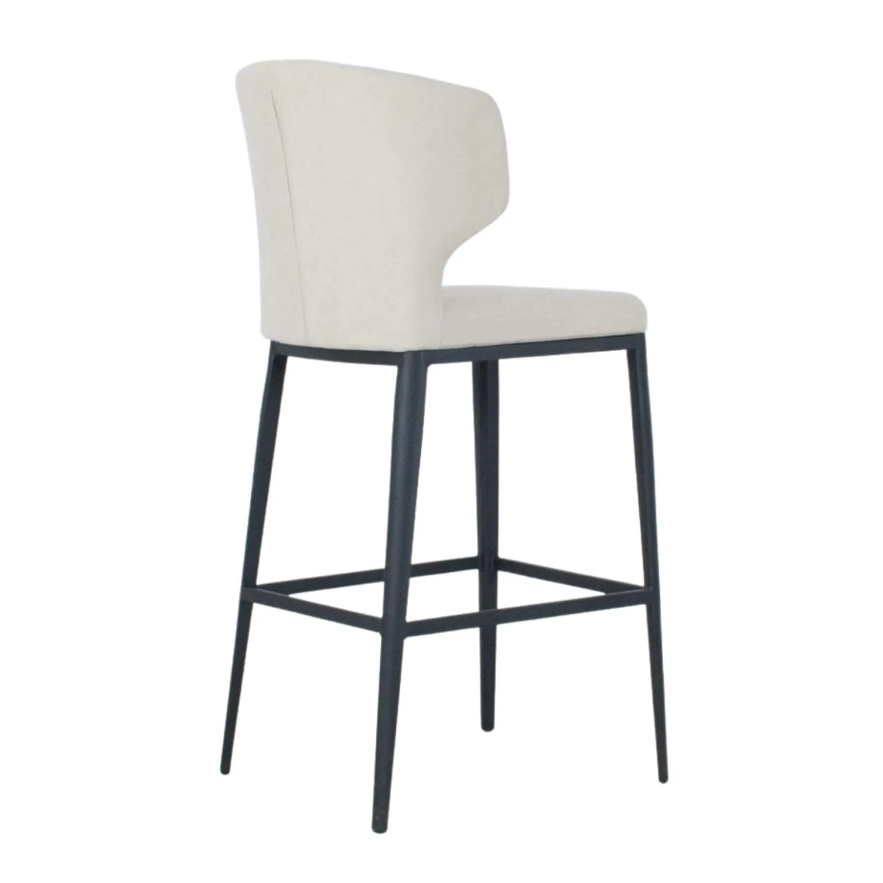 Thurston Fabric Stool With Metal Base