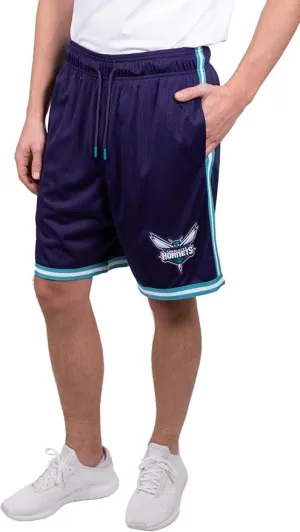 Ultra Game NBA Official Men’s Slam Active Basketball Training Shorts - Unisex, Charlotte Hornets, Team Color|Charlotte Hornets