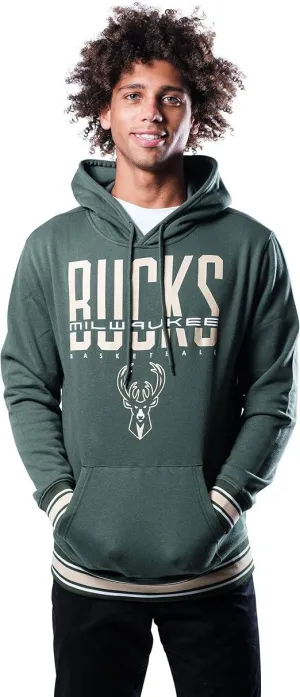 Ultra Game NBA Official Men’s Soft Fleece Hoodie Pullover Sweatshirt - Unisex, Milwaukee Bucks, Team Color|Milwaukee Bucks