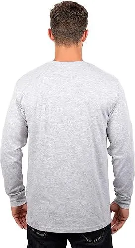 Ultra Game NBA Official Men’s Super Soft Supreme Long Sleeve T-Shirt - Unisex, Chicago Bulls, Heather Gray|Chicago Bulls