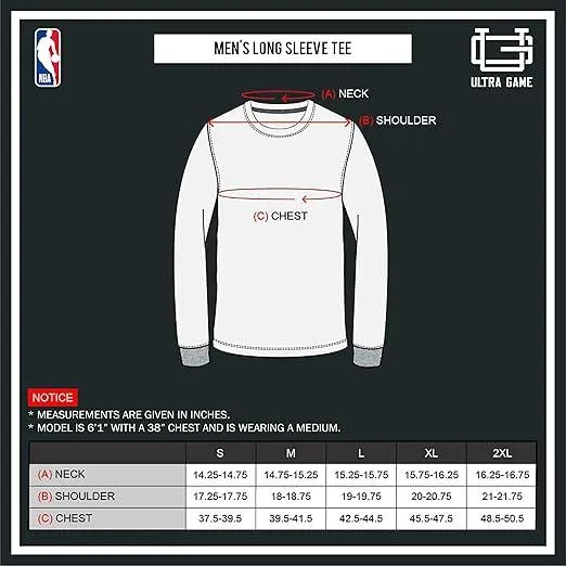 Ultra Game NBA Official Men’s Super Soft Supreme Long Sleeve T-Shirt - Unisex, Chicago Bulls, Heather Gray|Chicago Bulls