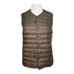 Uniqlo Lightweight Down Vest in Brown Houndstooth - Women's Small